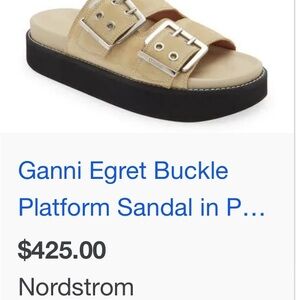 Ganni Egret buckle platform sandal